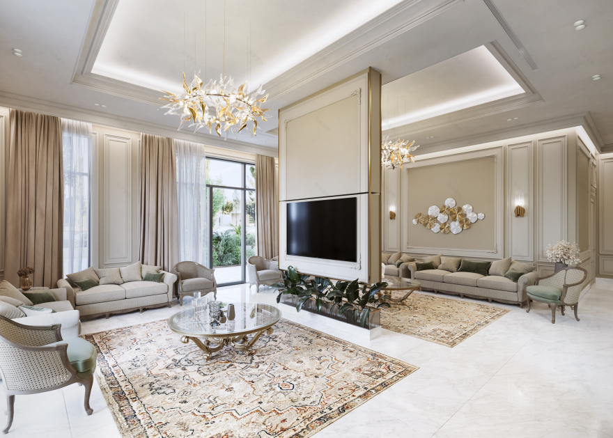 Luxury Classic Reception | Private Villa - UAE-14
