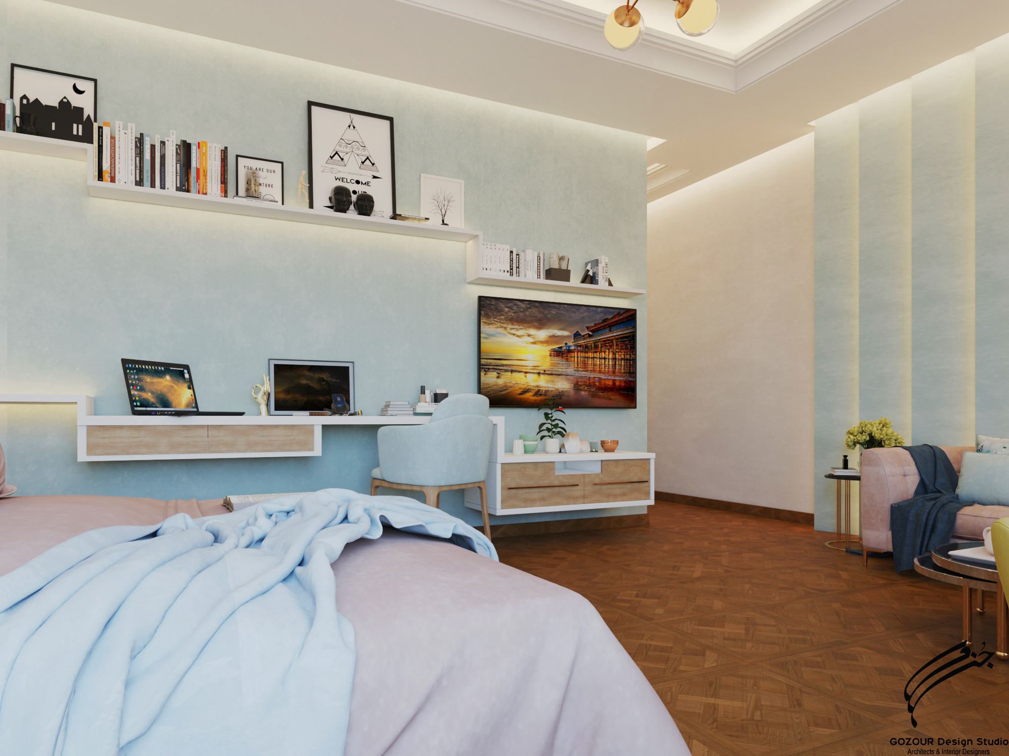 MODERN GIRLY BEDROOM .-7