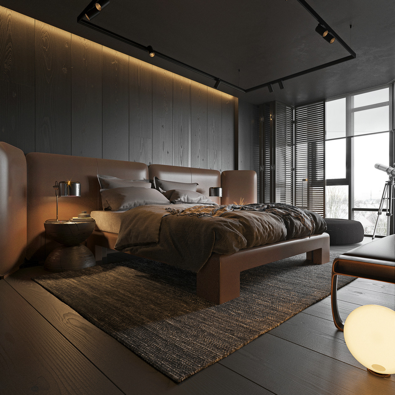 乌克兰Kyiv铜色公寓设计-9