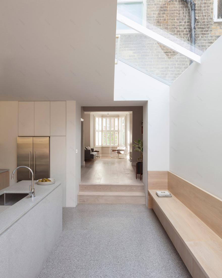 Al-Jawad Pike uses pale, exposed materials to extend west London home-10