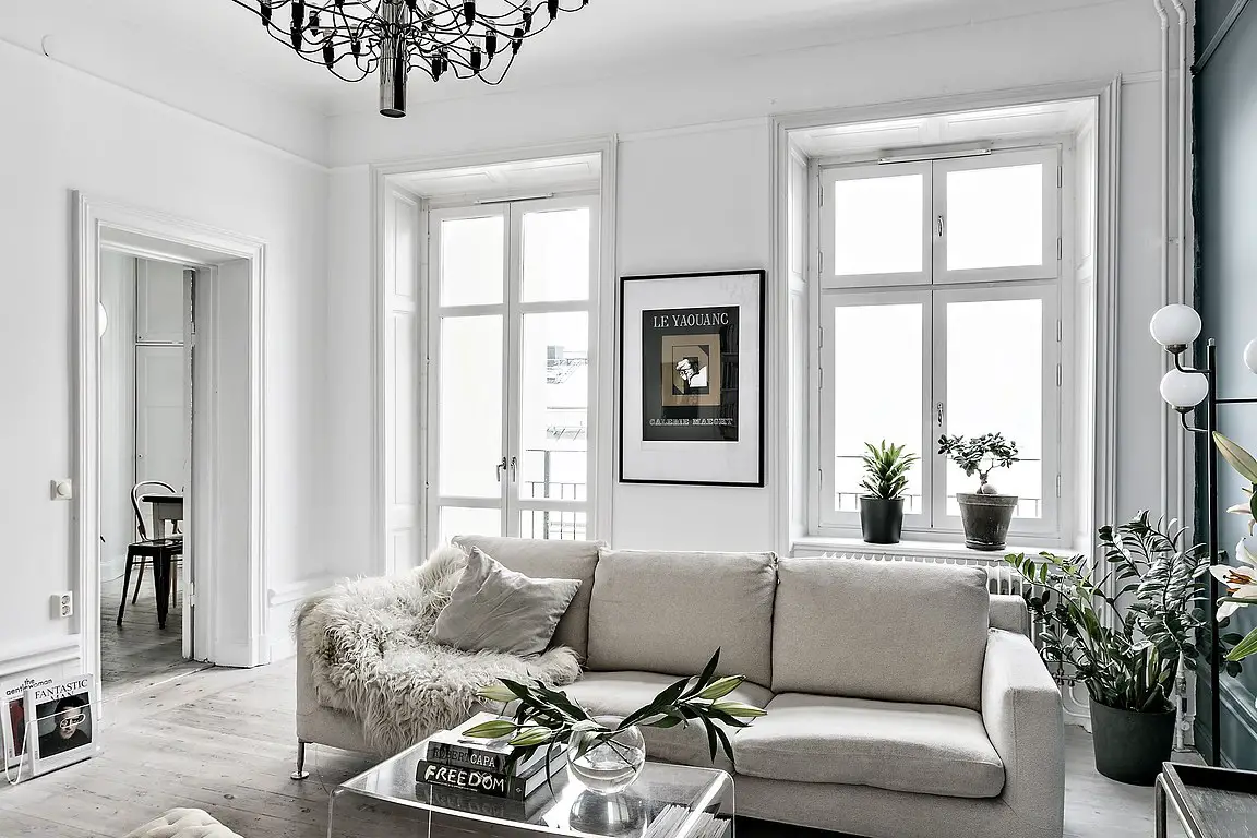 色彩墙的魔法，99 平米瑞典公寓新生-3