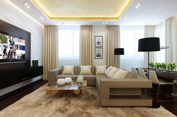 开放式布局的现代公寓欣赏-0