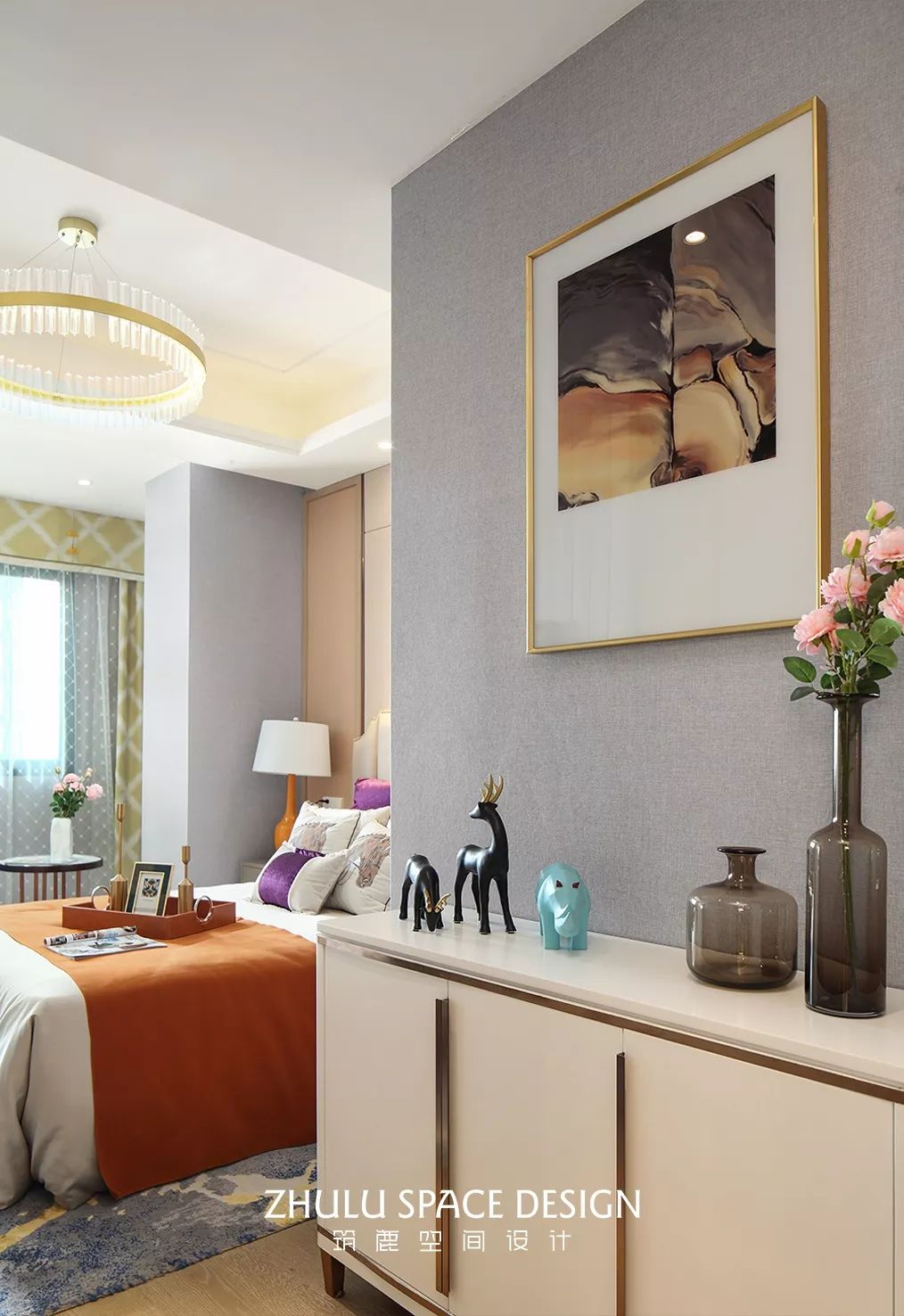 如东翡翠观澜轻奢样板房,现代都市优雅风-41