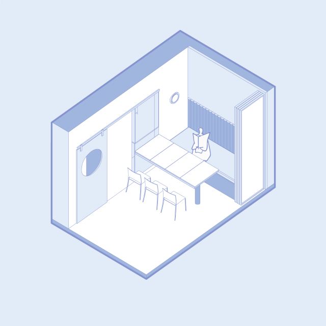 北京 65 平米半地下室住宅改造 | 折叠空间与功能的完美融合-38