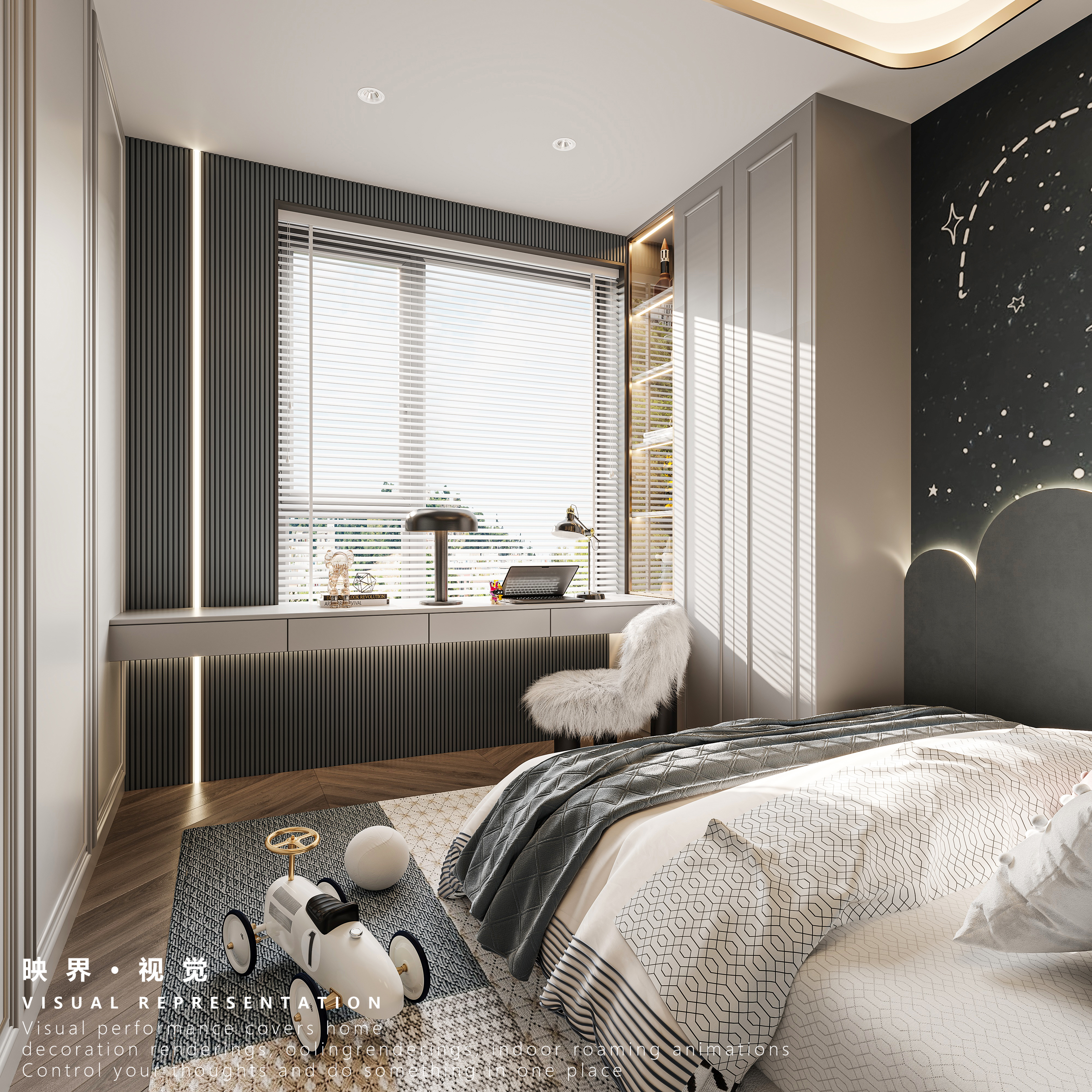 暗黑法式轻奢室内设计-25