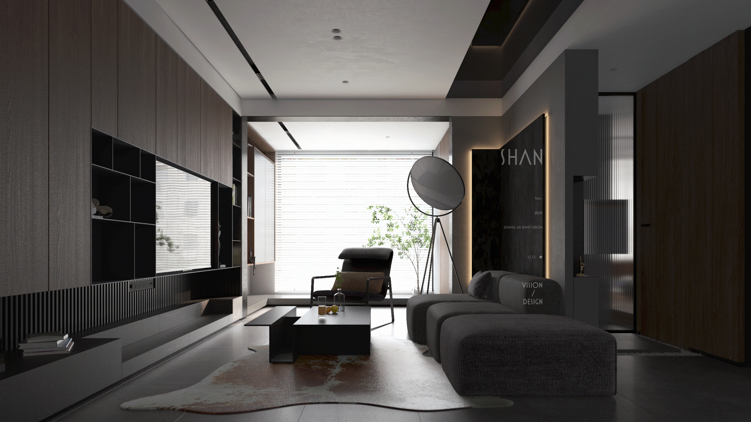 暗调魅力 | SHAN 打造单身住宅设计-14