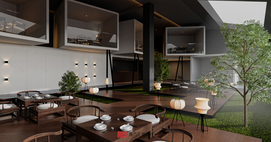 城市建筑里的花园餐厅丨盘古空间设计-11