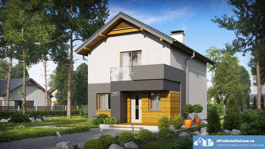 现代带阁楼房屋设计案例-6