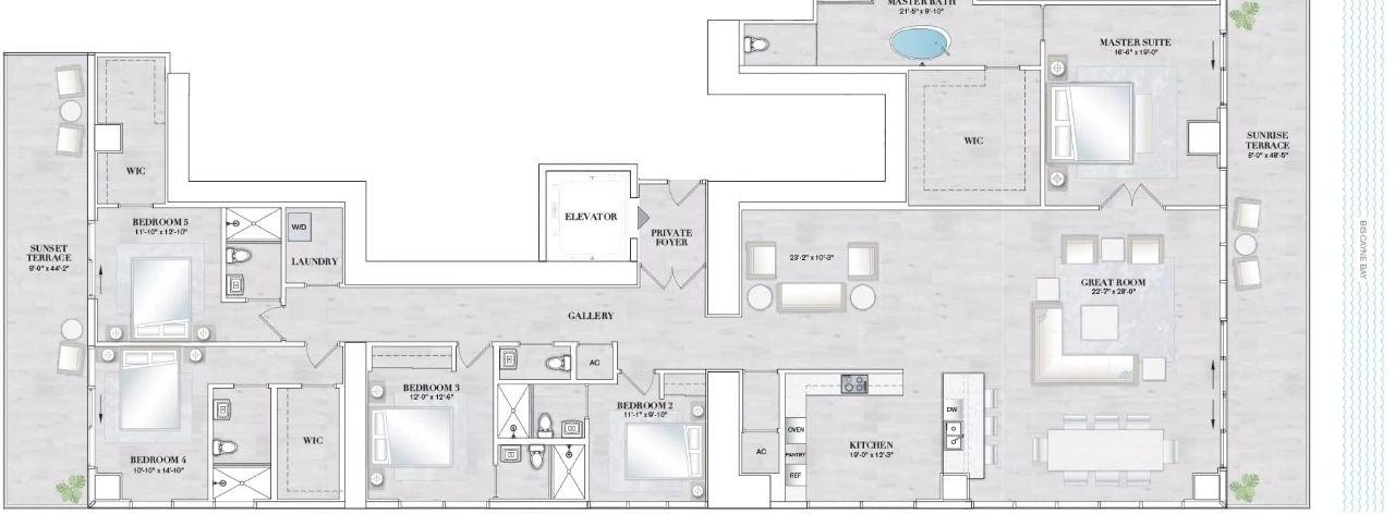 迈阿密超豪华海滨住宅 Elysee Miami丨JeanLouis Deniot,Arquitectonica-73