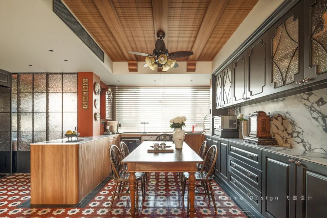 淮南南山里139㎡复古南洋风家居设计,藏身图书馆的定制生活-41