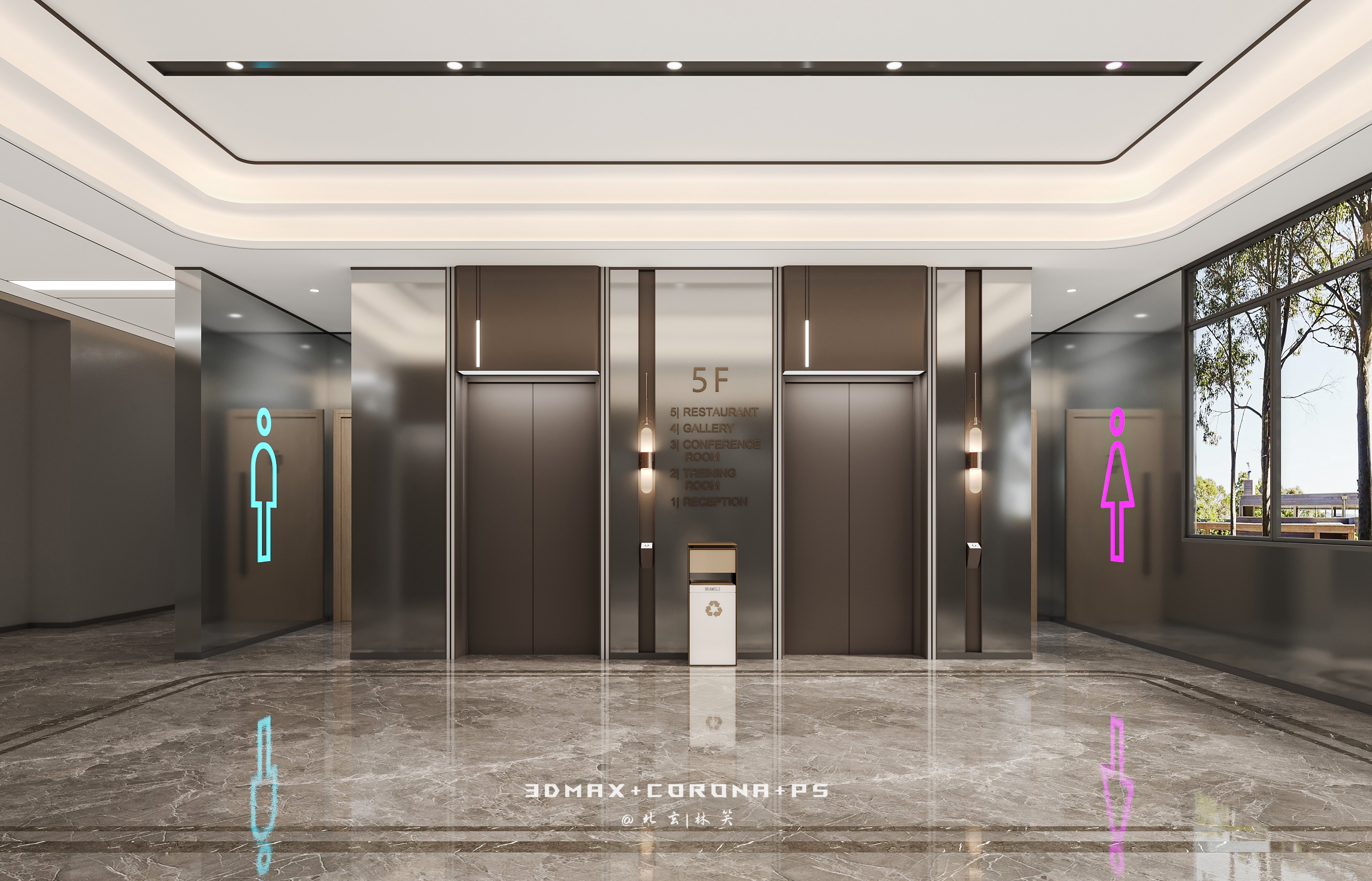 简约干净的办公室装修设计，美观与实用兼备-1