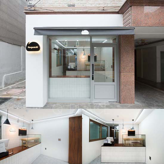 11 平米的极简白色烘焙店-1