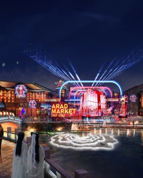 温州梧田老街夜景灯光亮化