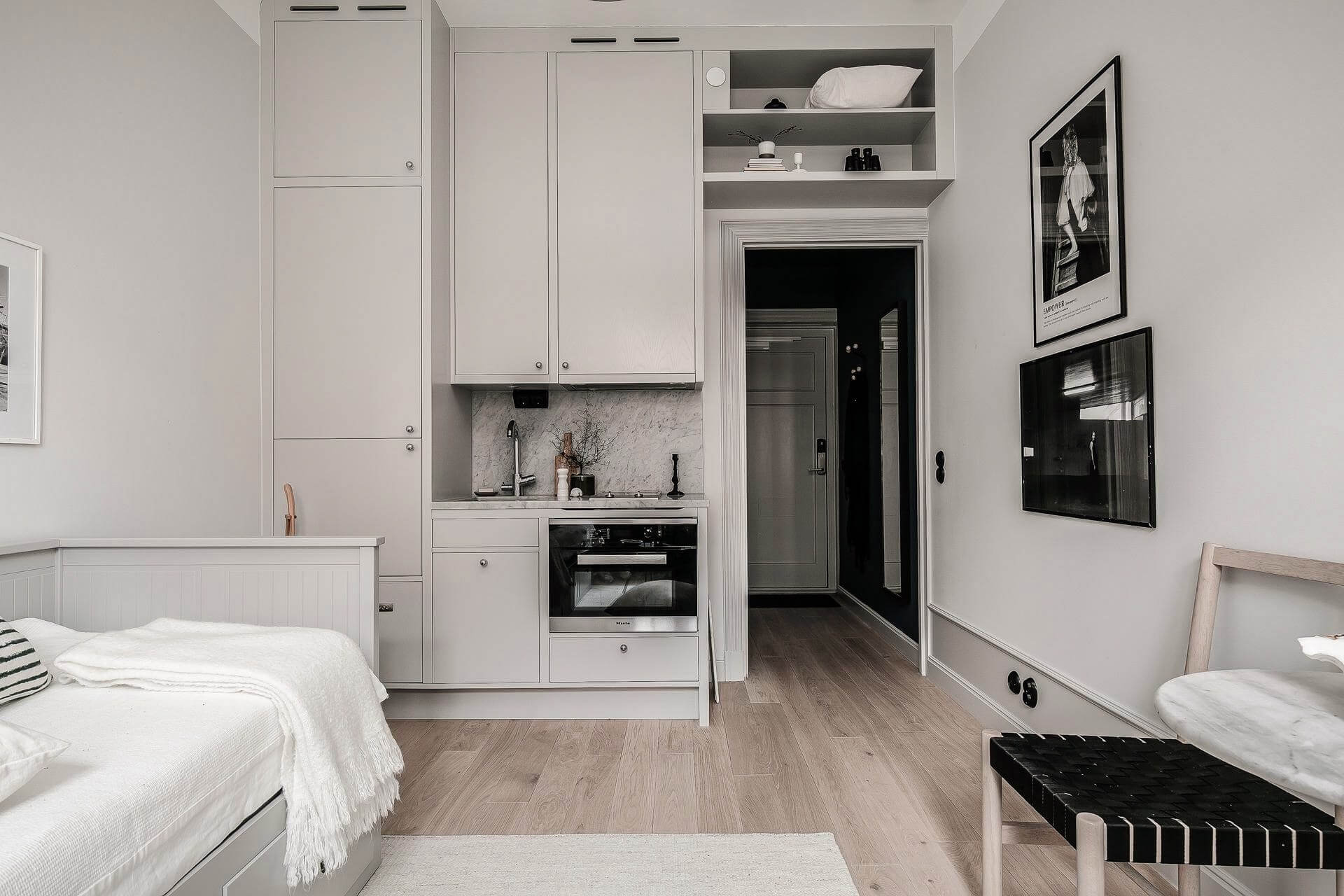 20平米北欧风单身公寓室内设计-17