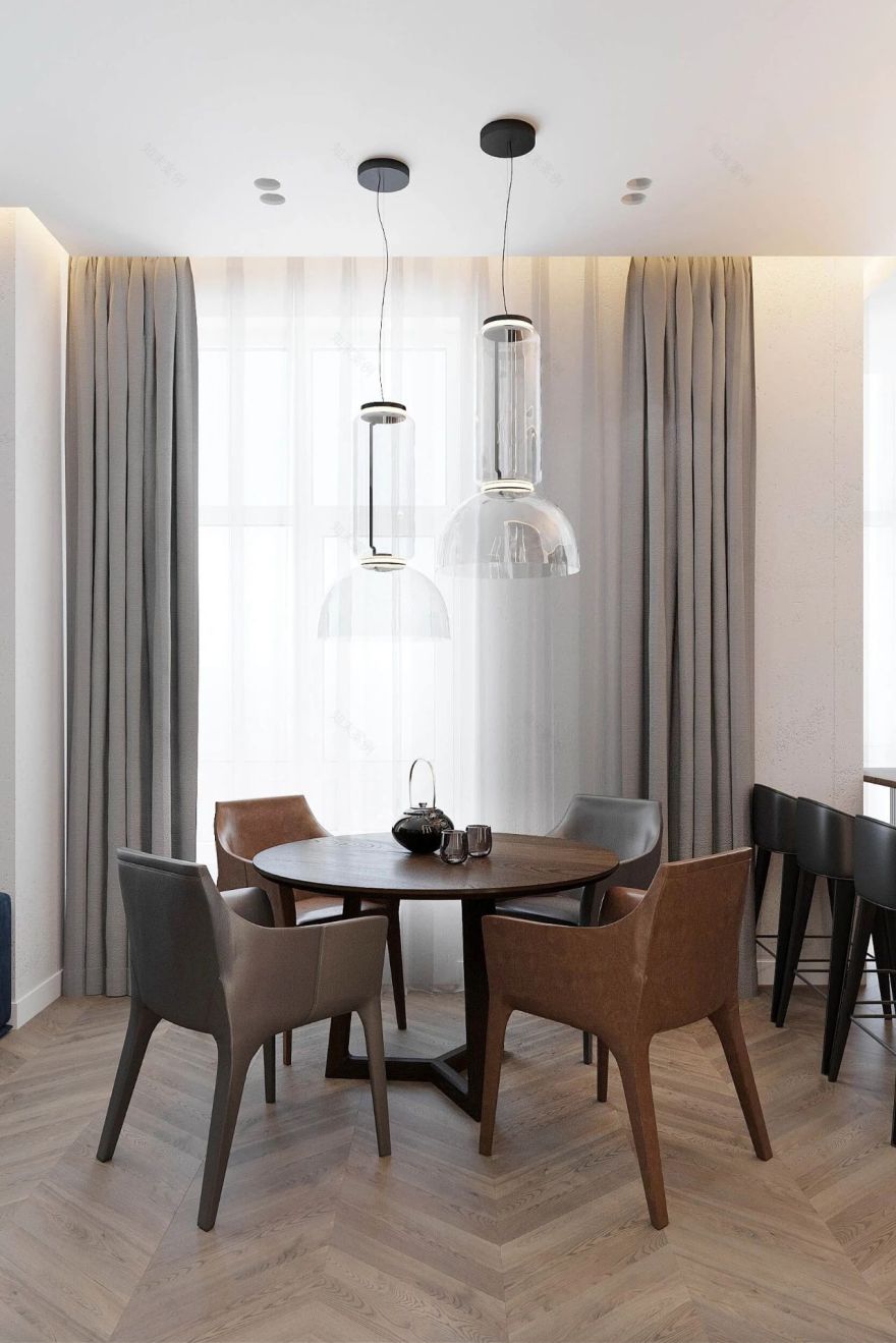 简约舒适的 149m²三层住宅设计丨Dinara Yousupova-10