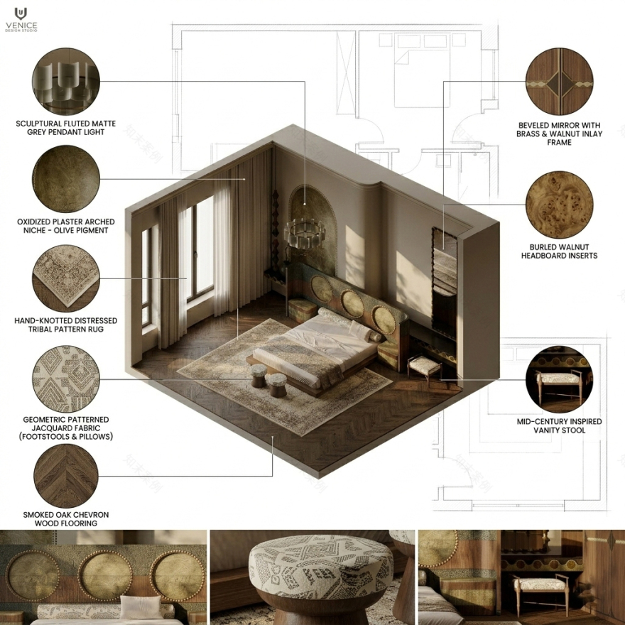 主卧室设计丨Mohammed Yossef-5