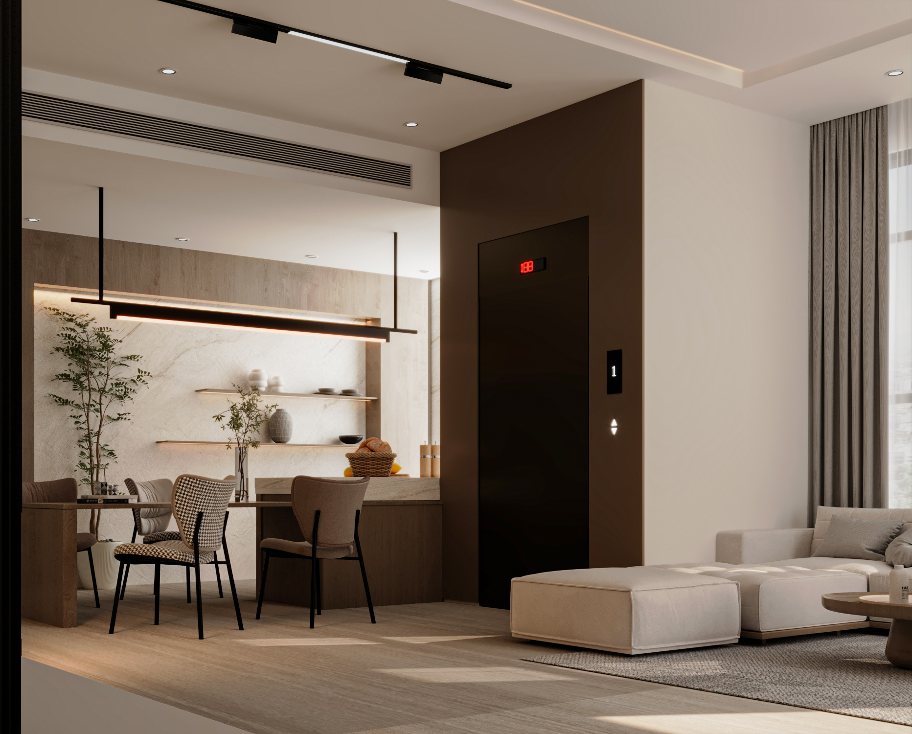 Contemporary Living Room | Warm Minimal Mood-8