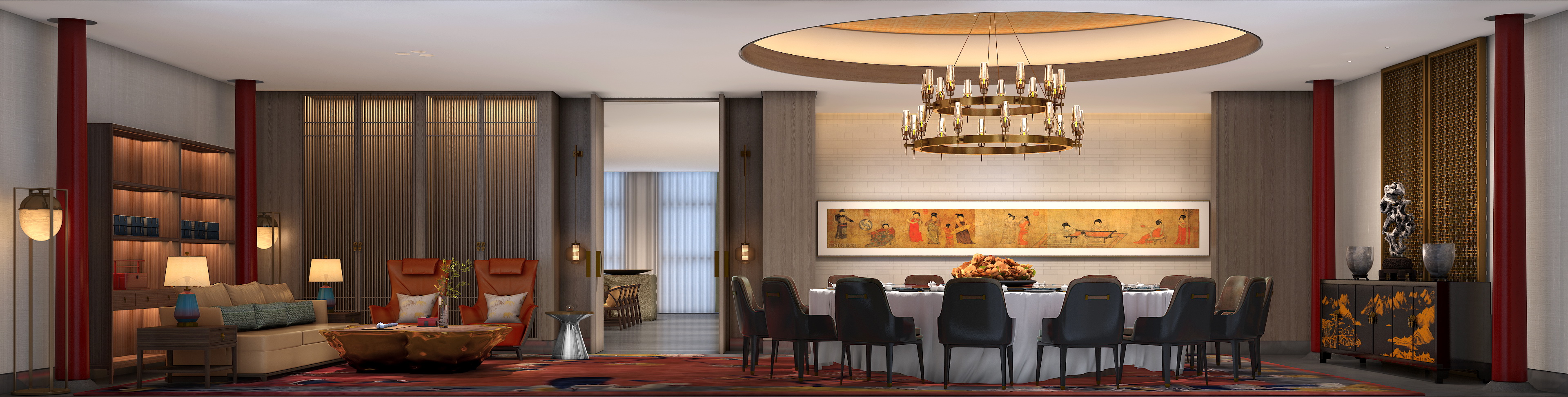 唐风晋韵 · 融合传统美学元素的餐饮空间设计-21