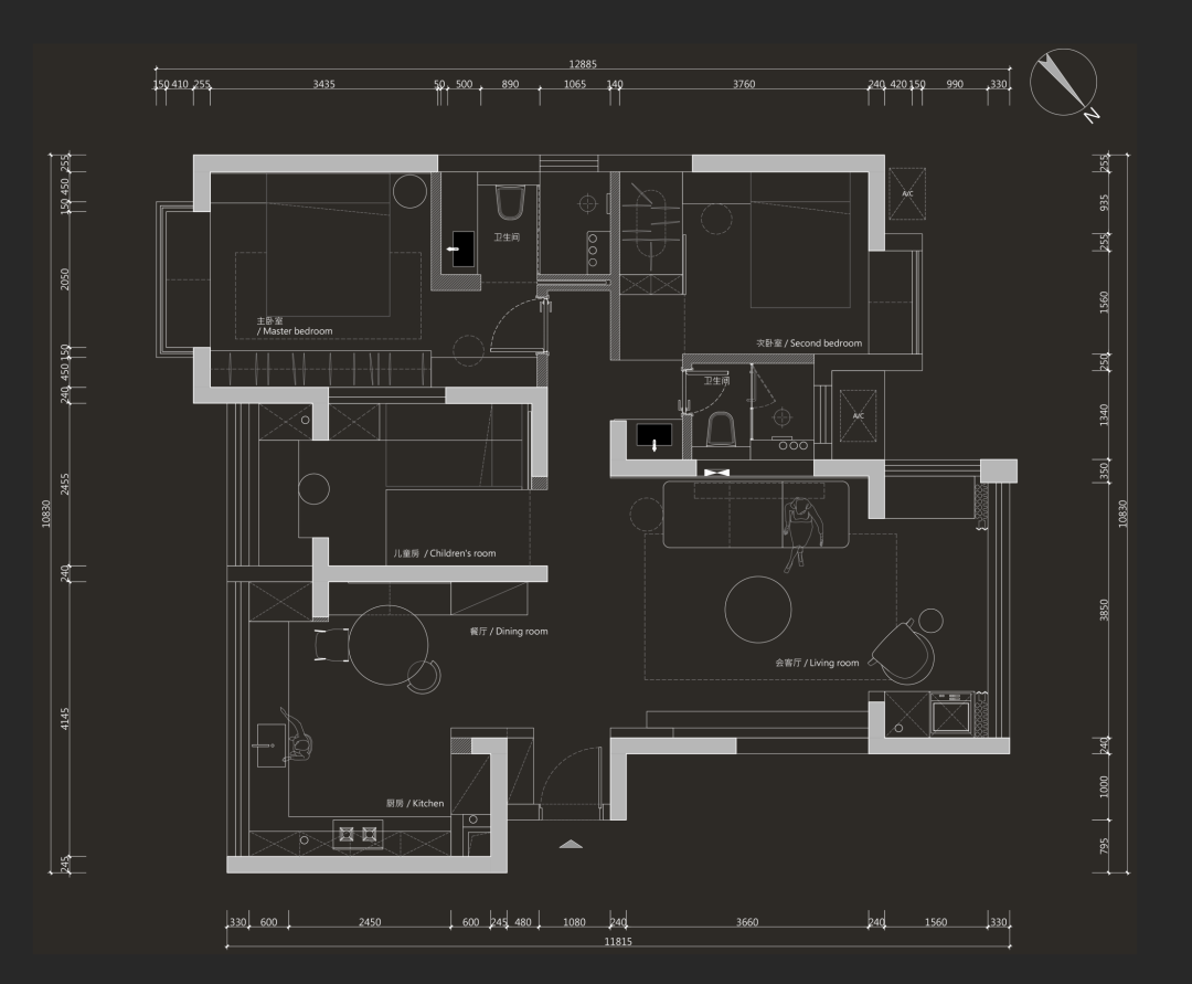 筑物设计｜128m²刚好装得下全世界的松弛，像走在都市里的“满足”-25