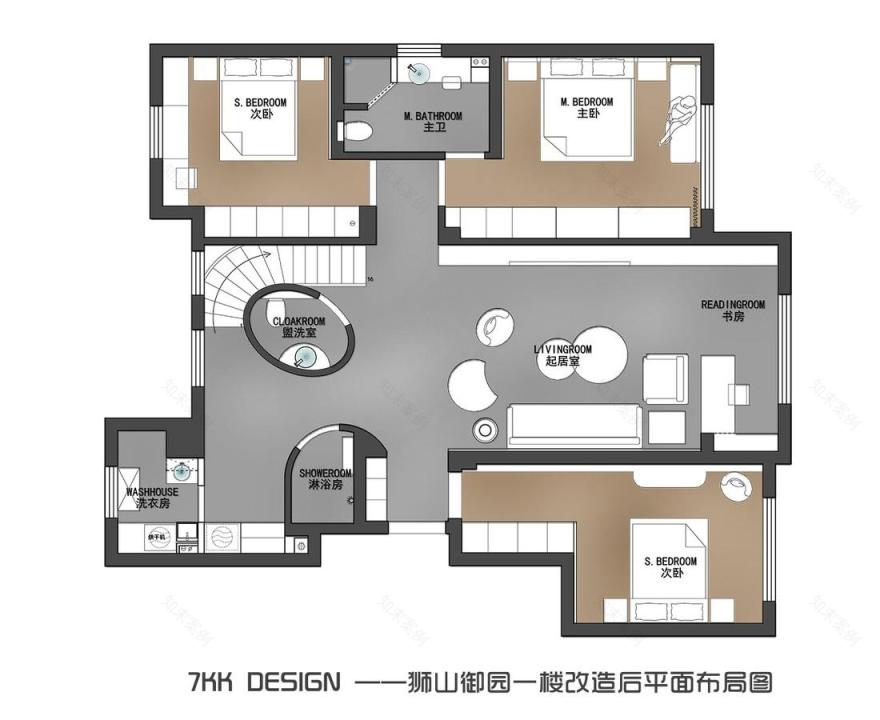 7KKdesign 复式公寓爆改 | 空间利用与美学的完美结合-54