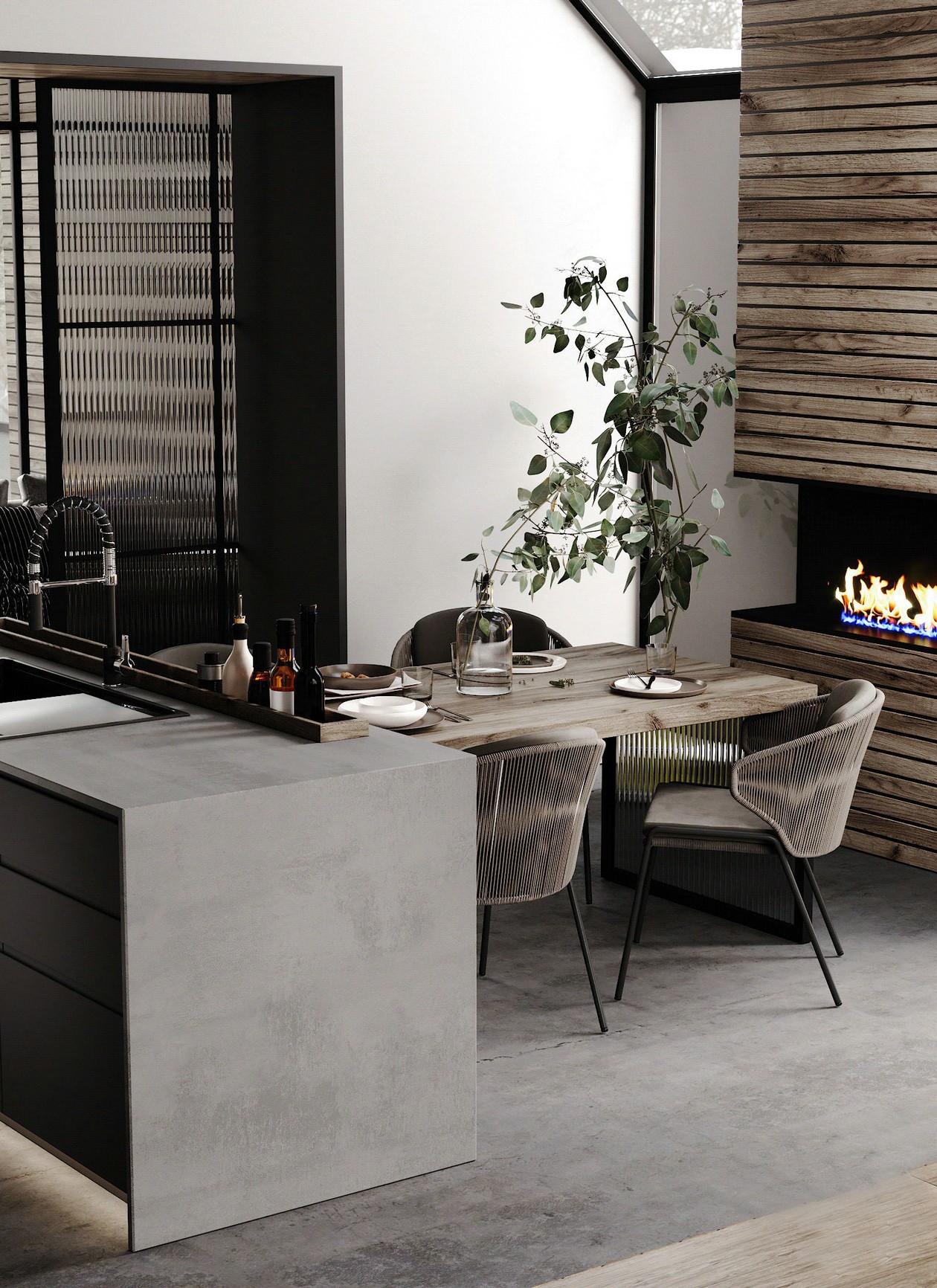 原木+高级灰，成熟内敛的配色，精致优雅的气质-7