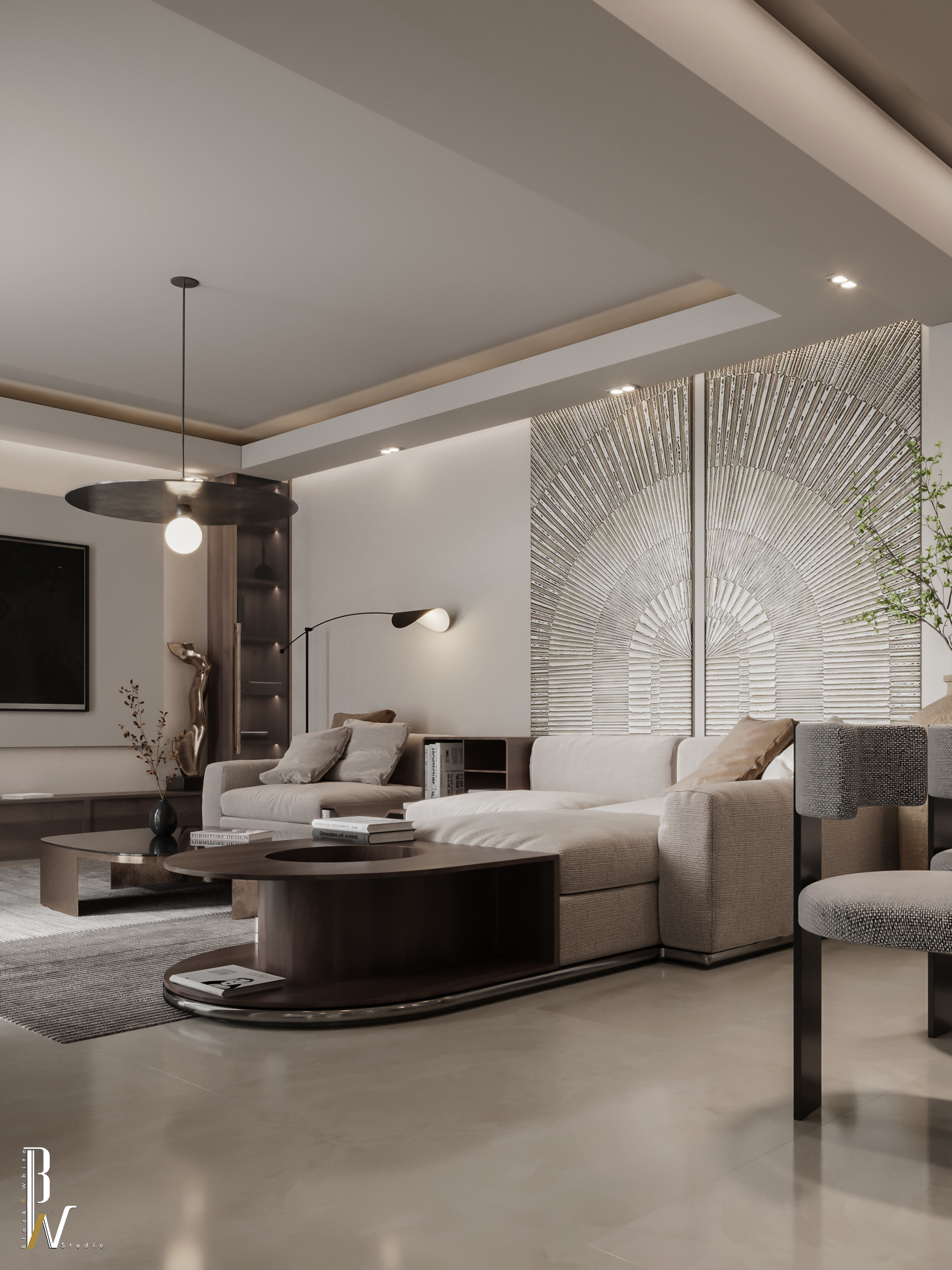 大厅和主卧室丨摩洛哥丨Black N White-30