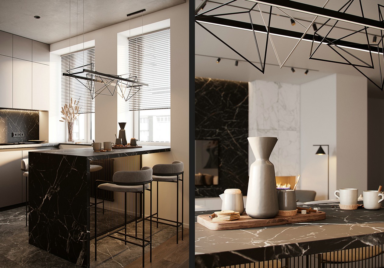 大理石与棕色，优雅风韵动人心弦-8