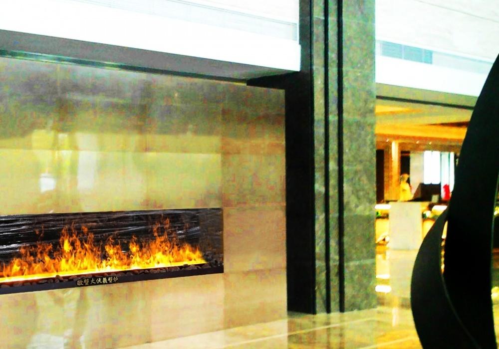 现代客厅财位设计 | 长条伏羲 3D 雾化壁炉-0