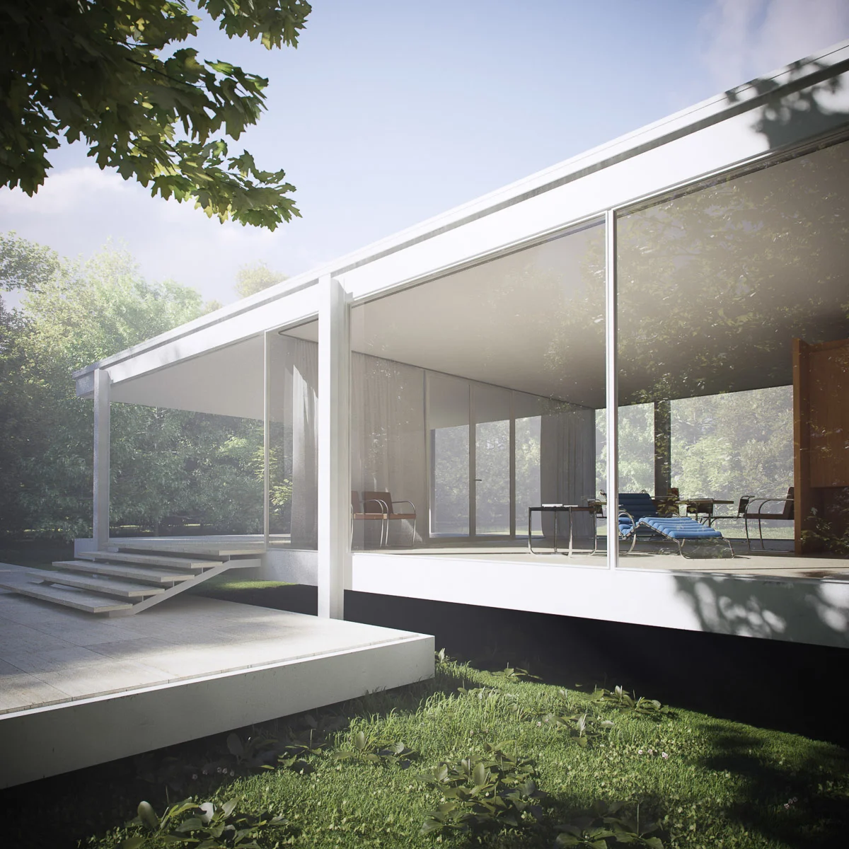 Farnsworth House（范斯沃斯住宅）丨Mies van der Rohe（密斯·凡·德·罗）-4