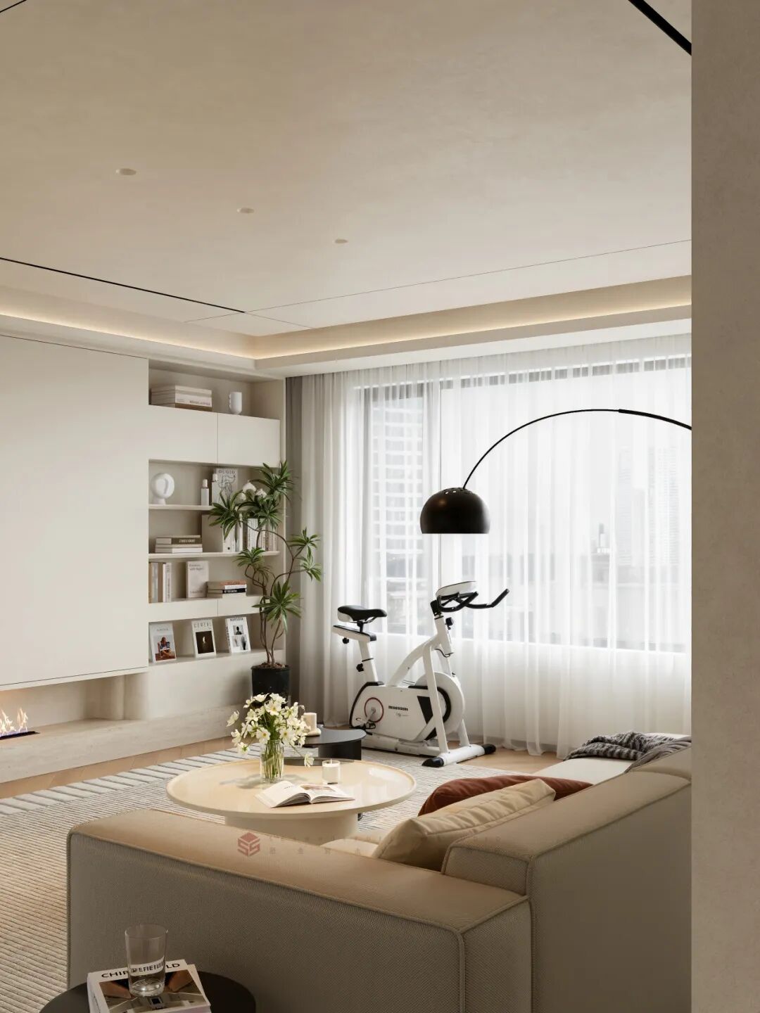 思舍全案|暖木与柔色织就的质感居所-17