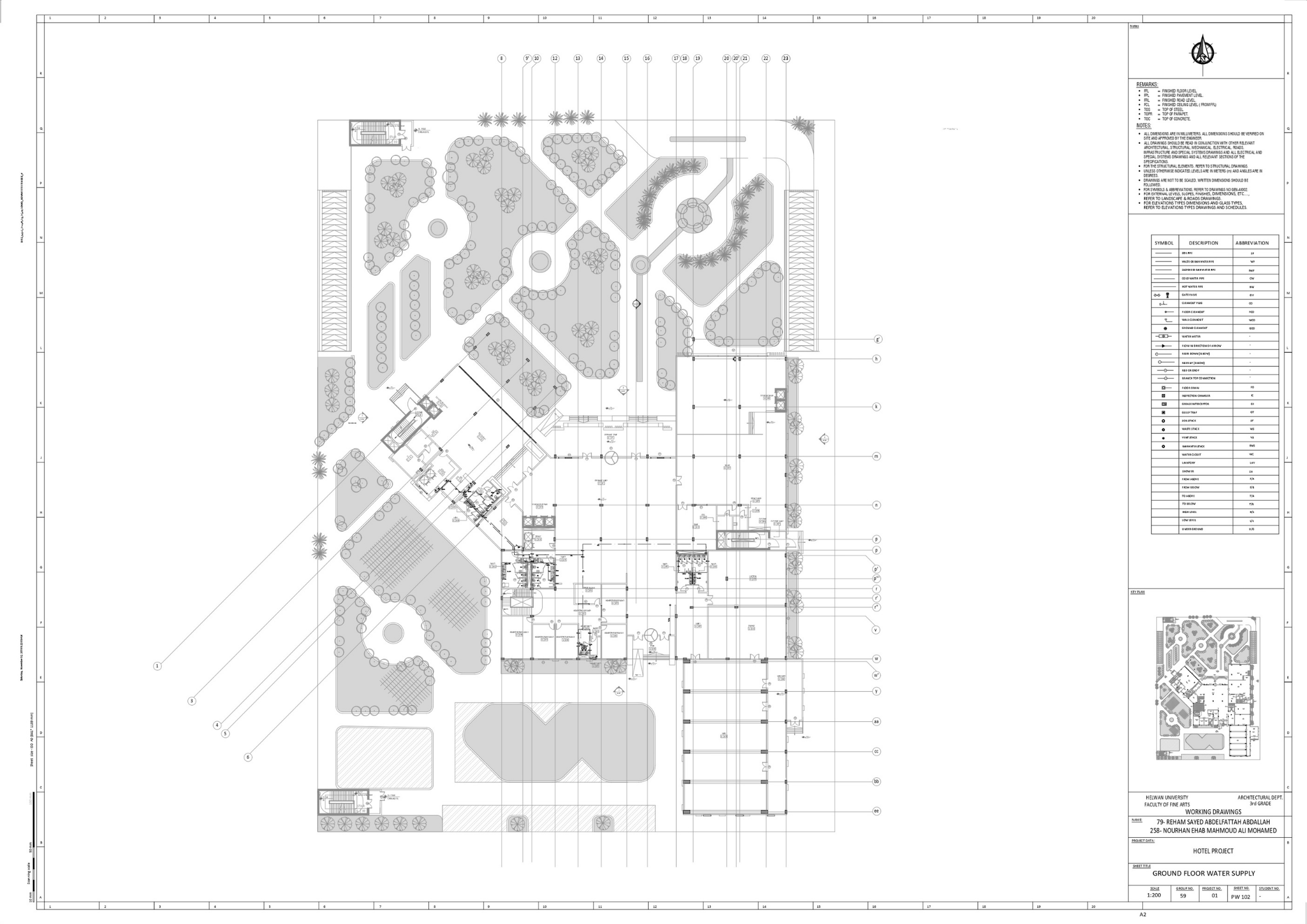 RENOS(3  STARS HOTEL)技术绘图项目丨赫勒万大学美术学院建筑系-47