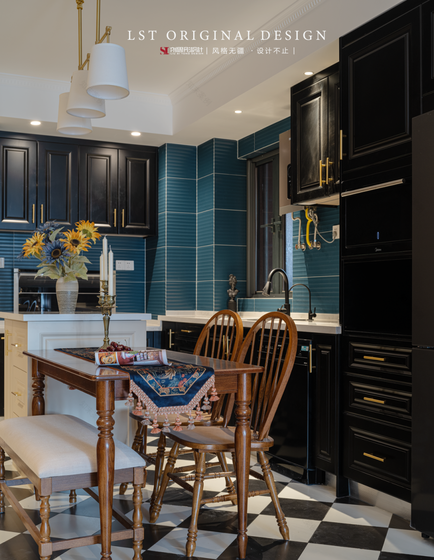 斑斓时光复古客厅设计-21