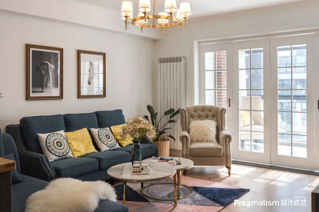 成都 160㎡美式北欧风私宅设计，色彩斑斓的温馨空间-24