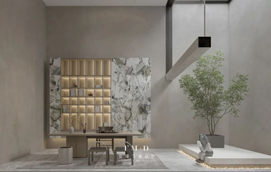 公园里地复式现代轻奢家居设计丨中国合肥丨安徽飞墨设计-51