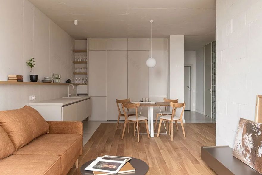 60㎡暖色质朴空间设计丨Denisenko Tatyana-7