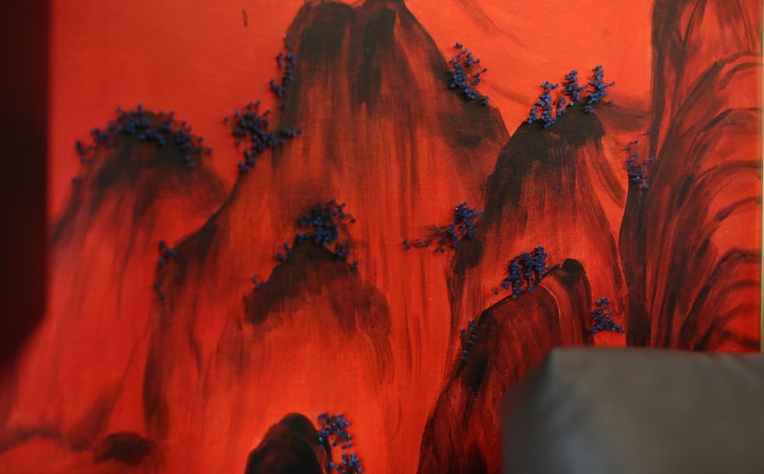 打造中式现代之家 | 水墨画、绿意与实用设计的完美融合-10