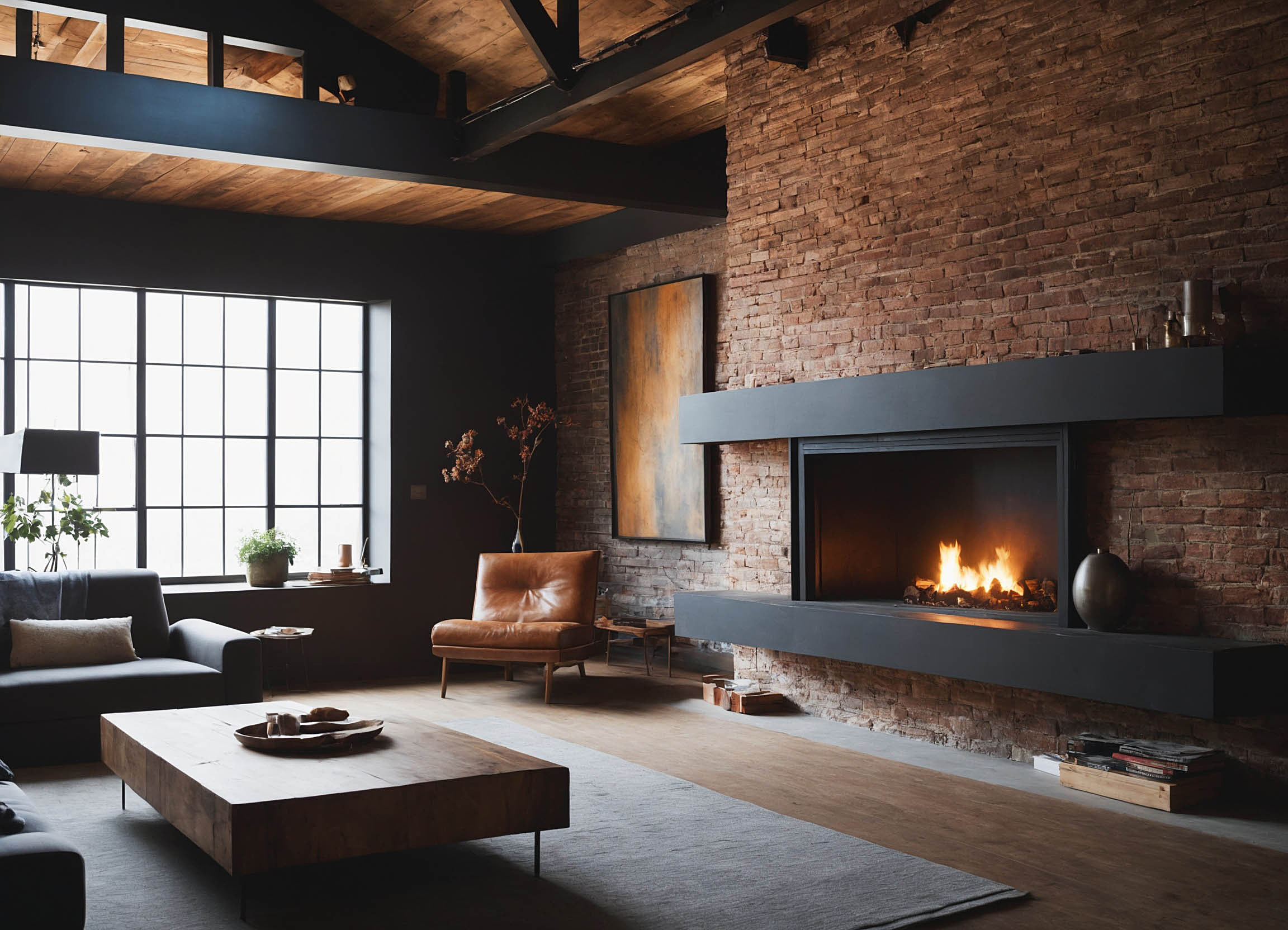 废弃厂房爆改工业风民宿意境空间-10