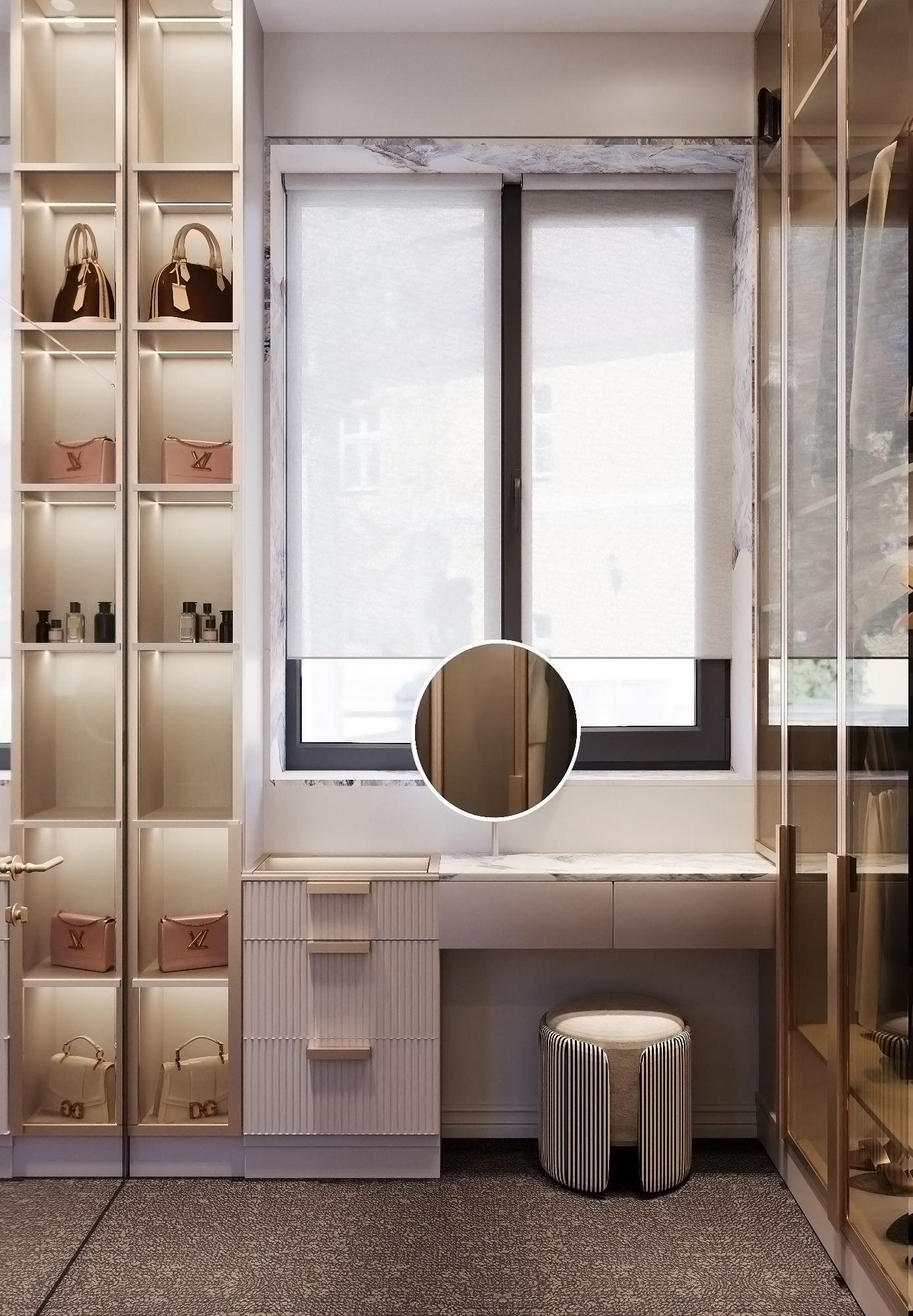 Neoclassical master bedroom-9