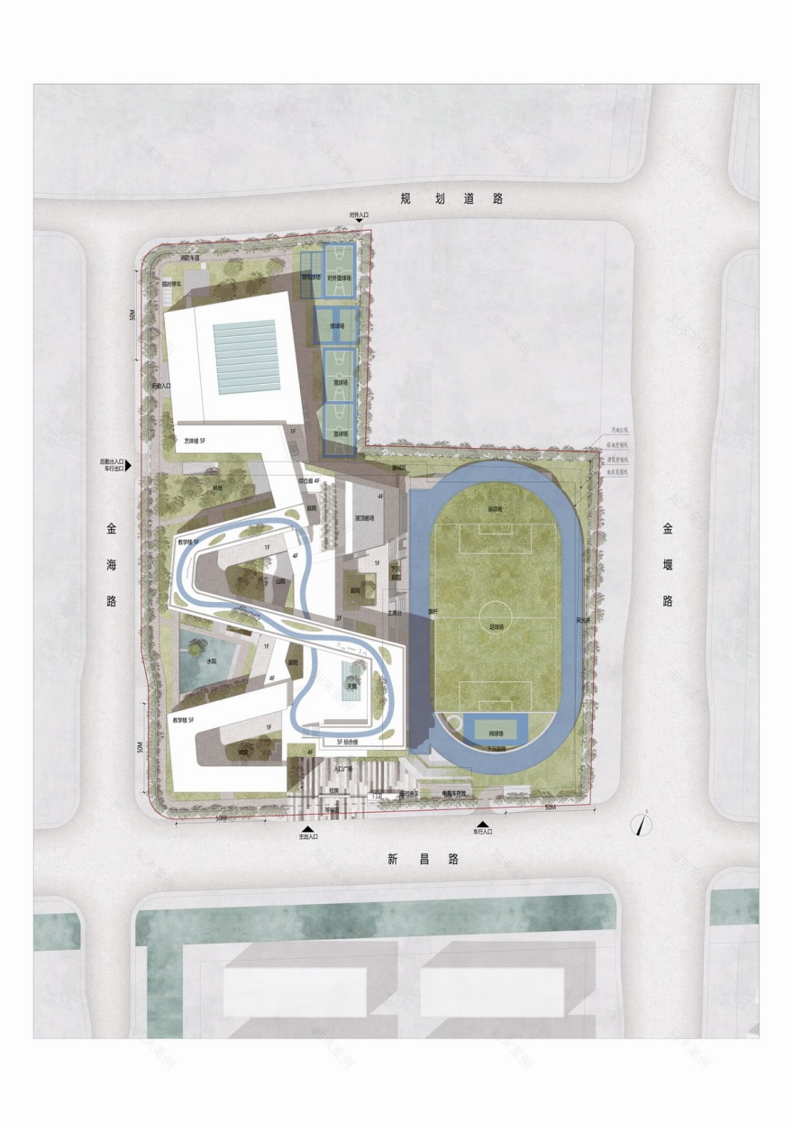 苏州金堰路高中丨中国苏州丨简和建筑-15