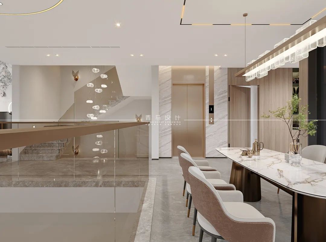 《雁鸣墅语》现代轻奢联排别墅丨青马别墅设计-26