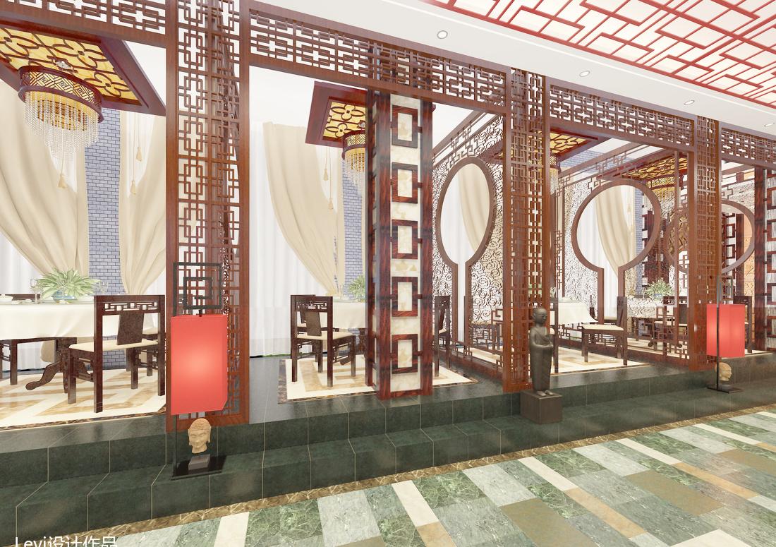 
现代中式餐饮空间设计 -17