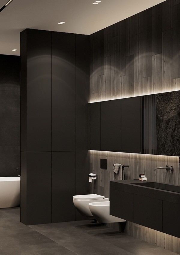 高级黑+简洁白的住宅设计--高级有范儿-21