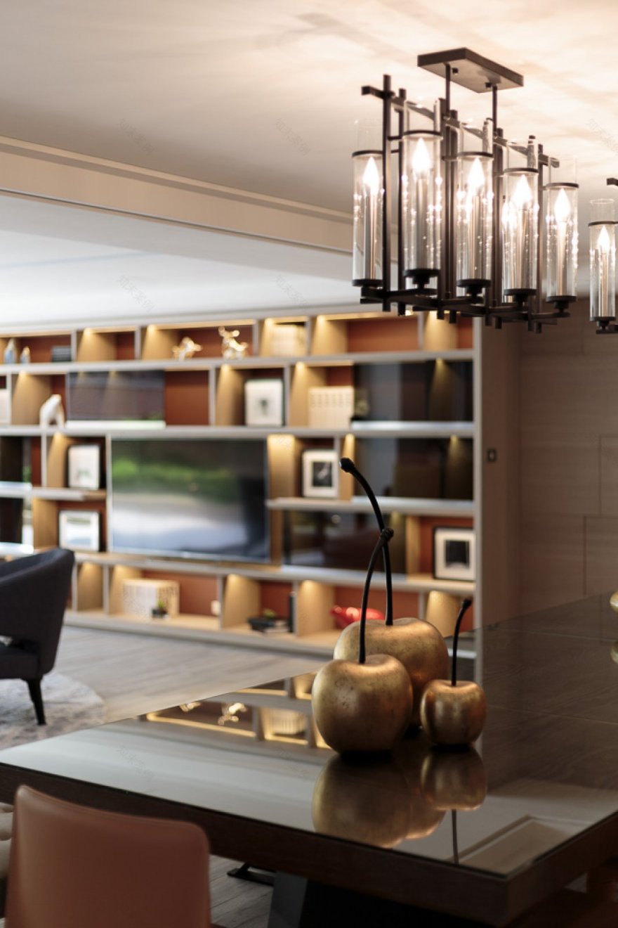 高雄别墅样板房展示空间 | 新古典风格融合现代元素-4