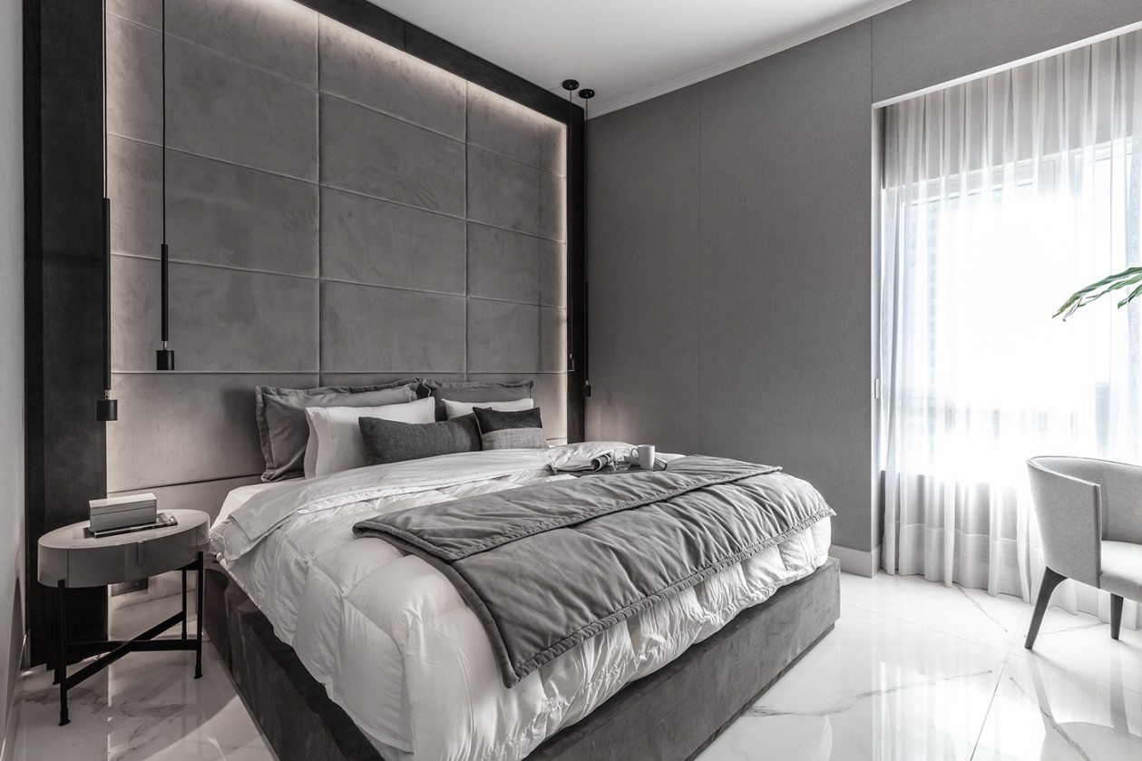 简洁白+高级灰 高级质感公寓设计-17