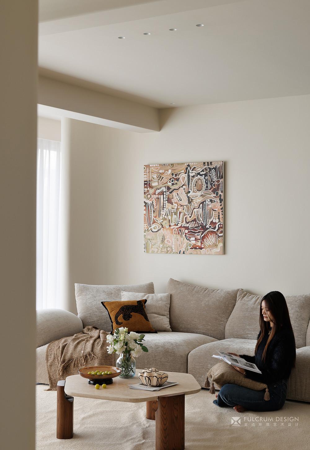 联投安屿那奶油侘寂中古住宅设计丨艺境·陈设软装-31