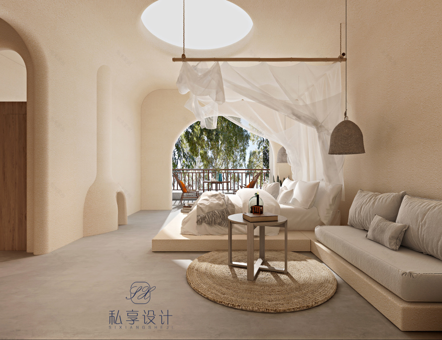 个性化绿植洞穴风别墅设计-32