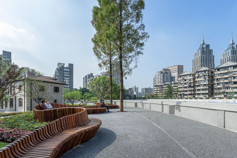 苏州河畔的英式庄园 · 华东政法大学长宁校区滨河景观提升丨中国上海-47
