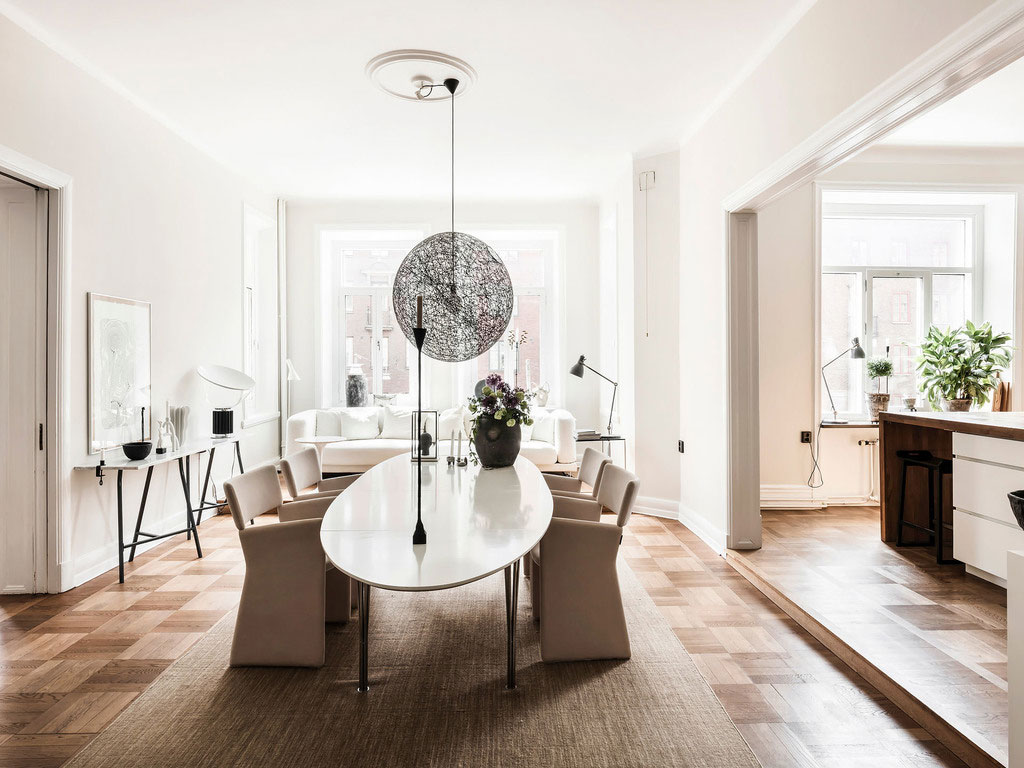 瑞典宽敞明亮的优雅公寓设计-3