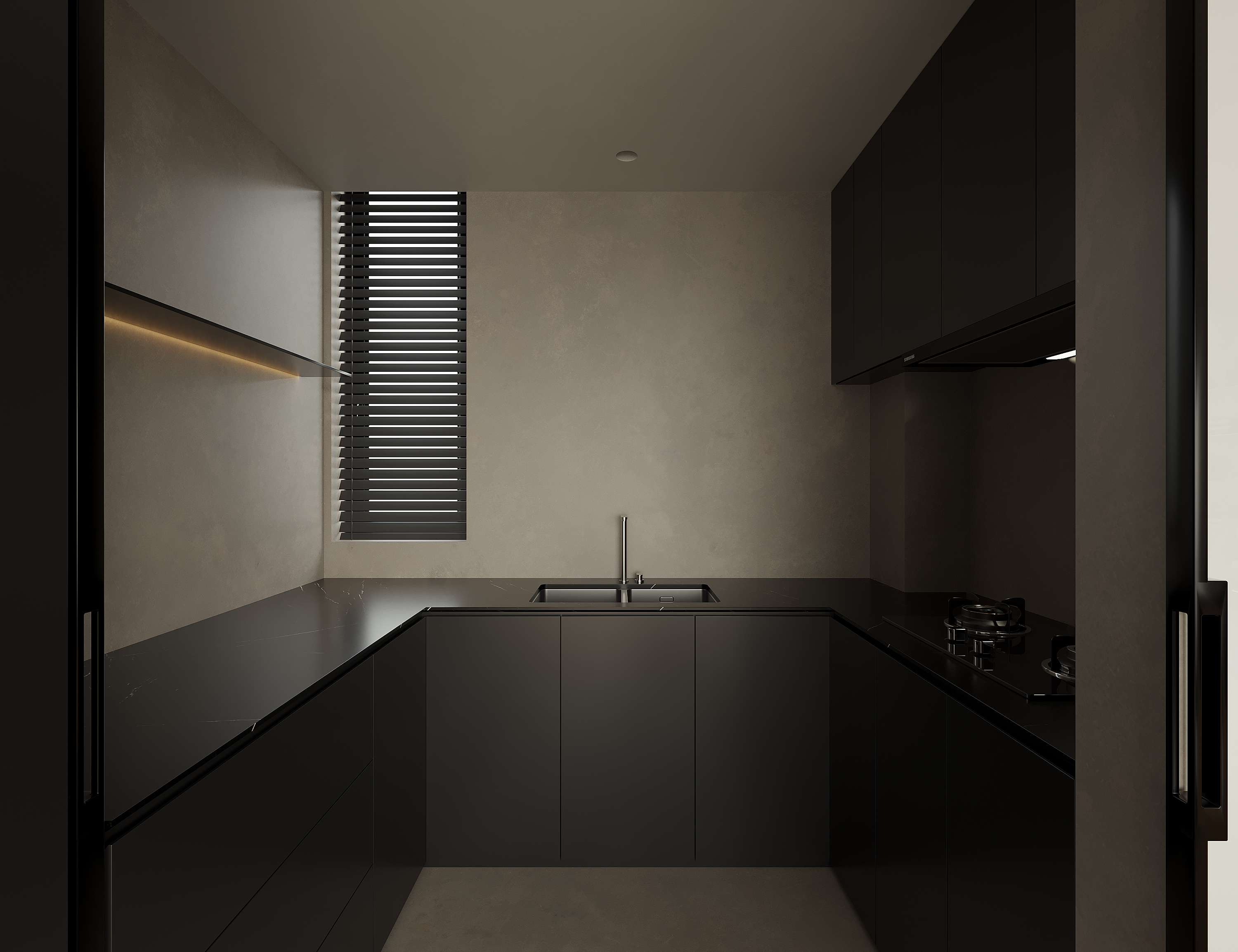 现代复古空间渲染-5