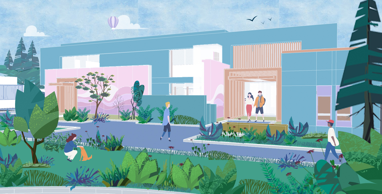 景观设计插画风格作品集 2-16